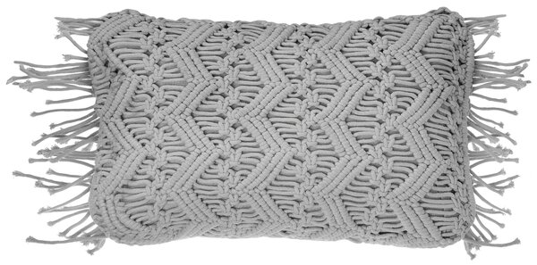 Dekorativní polštář KIRIKKALE Bavlna 30 x 45 cm Šedá Geometrický vzor