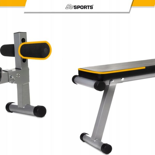 ScSPORTS Multifunkční lavice, ekokůže, černá, 120 kg