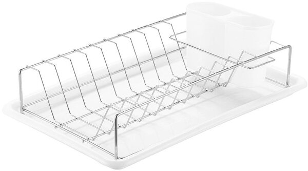 Kuchinox Prato sušák na nádobí 38x25x10 cm bílá-chrom EKC605A
