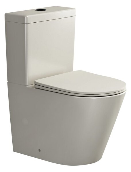 Sapho Sapho, PACO RIMLESS WC kombi mísa s nádržkou, spodní/zadní odpad, ivory, PC1012WRBE