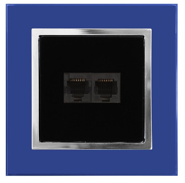Timex Datová zásuvka 2x8 pin černá - modul bez rámečku