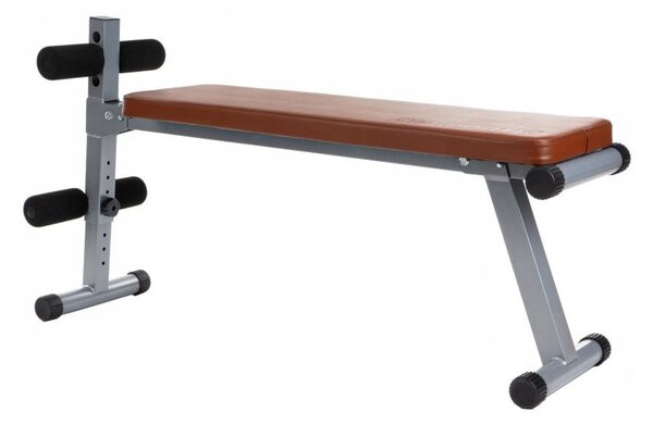 ScSPORTS Multifunkční lavice, ekokůže, hnědá, 120 kg
