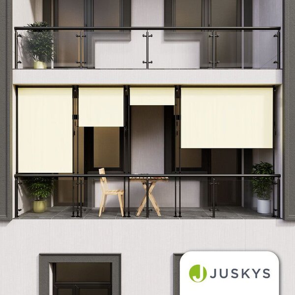 Svislá markýza na balkon 120x228-316 cm, UV ochrana, béžová