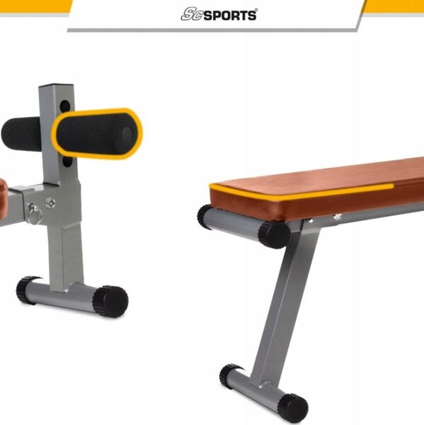 ScSPORTS Multifunkční lavice, ekokůže, hnědá, 120 kg