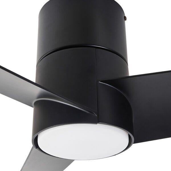 Stropní ventilátor se světlem CANETE s dálkovým ovládáním LED Černá
