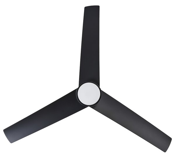 Stropní ventilátor se světlem CANETE s dálkovým ovládáním LED Černá