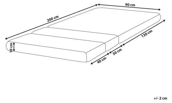Pěnová matrace pro rostoucí postel CLEVER H2/3 středně tvrdá 90 x 130/160/200 cm