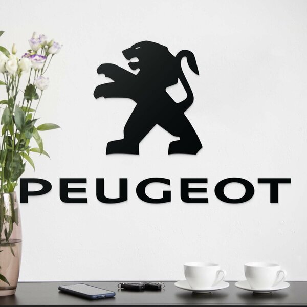 DUBLEZ | Dřevěný nápis a logo - Peugeot | Obraz