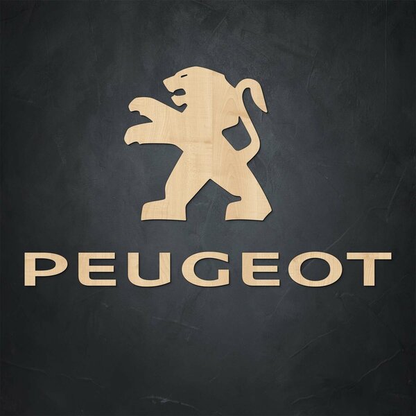 DUBLEZ | Dřevěný nápis a logo - Peugeot | Obraz