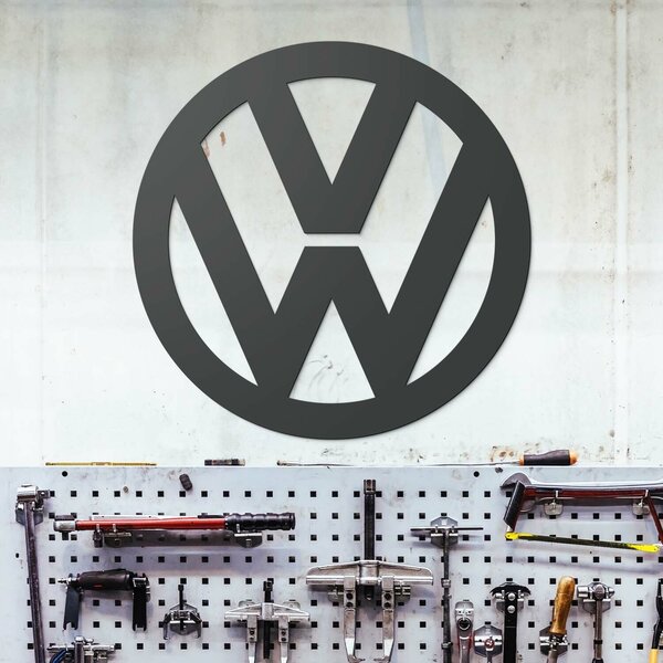 DUBLEZ | Dřevěný obraz - Znak loga Volkswagen | Obraz