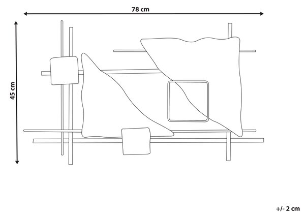 Závěsná ozdoba PORTMARNOCK Kov 45 cm Pestrá
