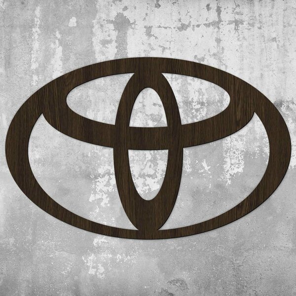 DUBLEZ | Dřevěný znak na zeď - Logo Toyota | Obraz