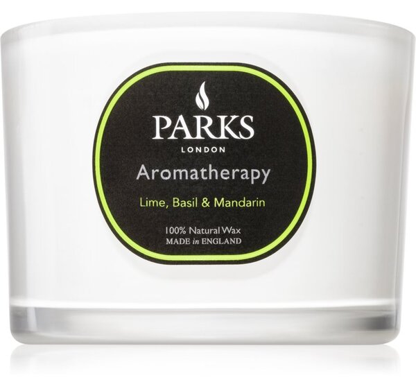 Parks London Aromatherapy Lime, Basil & Mandarin vonná svíčka 80 g