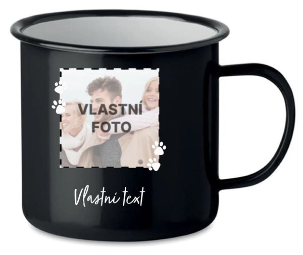 Personalizovaný retro plecháček s fotkou mazlíčka a textem