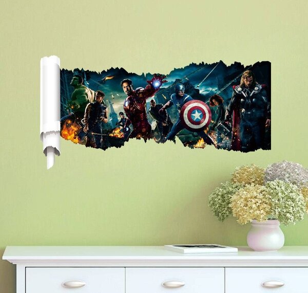 Živá Zeď Samolepka Avengers