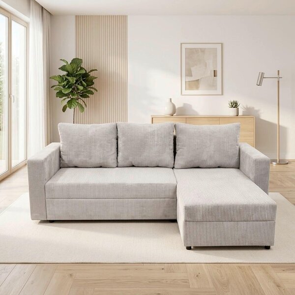 ROHOVÁ SEDAČKA, textil, béžová P & B - Sedací soupravy, Online Only