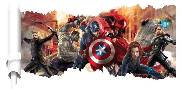 Živá Zeď Samolepka Tým Avengers
