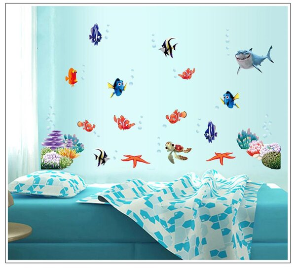 Živá Zeď Samolepka Nemo, Dory a přátelé