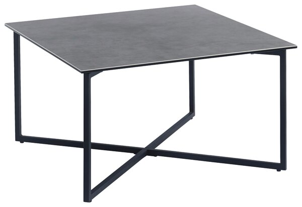 KONFERENČNÍ STOLEK, šedá, černá, kov, sklo, keramika, 75/75/45 cm Hom`in - Konferenční stolky, Online Only