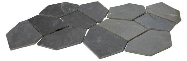 Kamenná dlažba, břidlice černá, tloušťka 1-2 cm, BL101