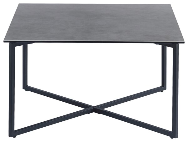 KONFERENČNÍ STOLEK, šedá, černá, kov, sklo, keramika, 75/75/45 cm Hom`in - Konferenční stolky, Online Only