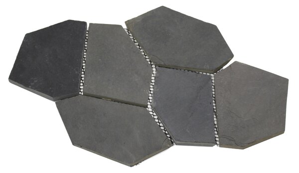 Kamenná dlažba, břidlice černá, tloušťka 1-2 cm, BL101