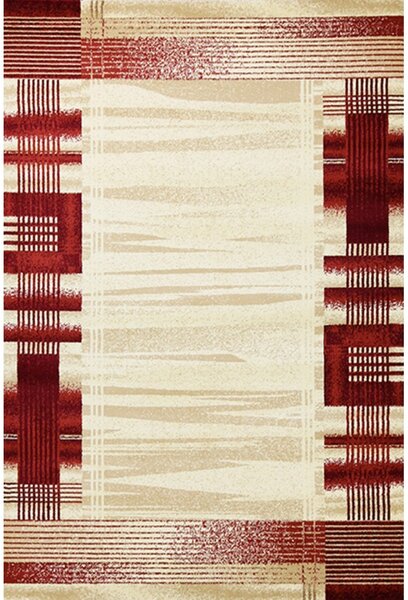 Moderní kusový koberec Metal 0670 | krémový | červený