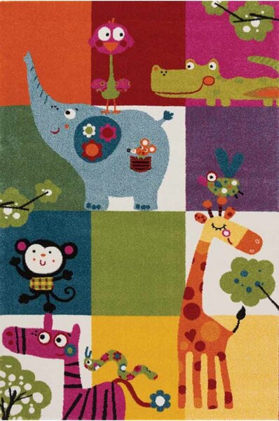 J-Line Dětský kusový koberec Jasper Kids 21903-110 multi BARVA: Vícebarevný, ROZMĚR: 120x170 cm