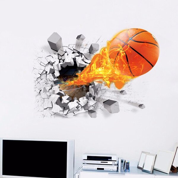Živá Zeď Samolepka Basketbalový míč