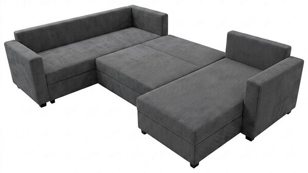SEDACÍ SOUPRAVA, textil, tmavě šedá P & B - Sedací soupravy, Online Only