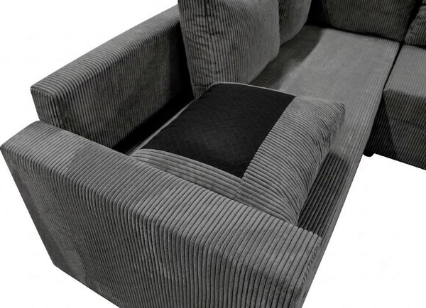 SEDACÍ SOUPRAVA, textil, tmavě šedá P & B - Sedací soupravy, Online Only