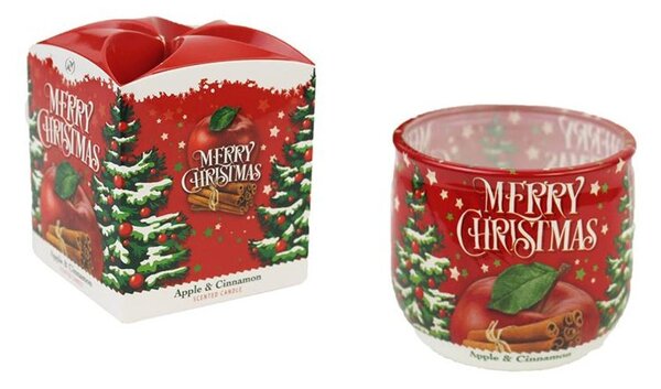 Svíčka vonná ve skle MERRY CHRISTMAS, 100g MSC-EX104