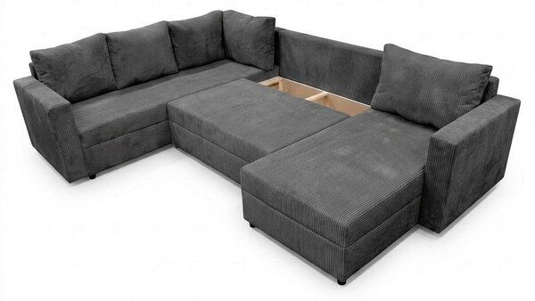SEDACÍ SOUPRAVA, textil, tmavě šedá P & B - Sedací soupravy, Online Only
