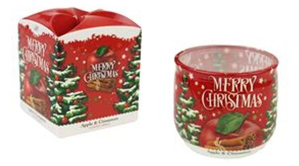 Svíčka vonná ve skle MERRY CHRISTMAS, 100g MSC-EX104