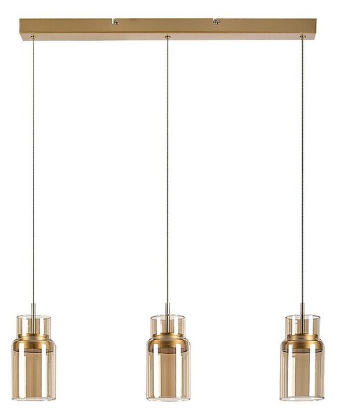 Závěsné svítidlo LED 1400lm 3000K zlatá, jantarová IP20 Rabalux Zayen 98072036