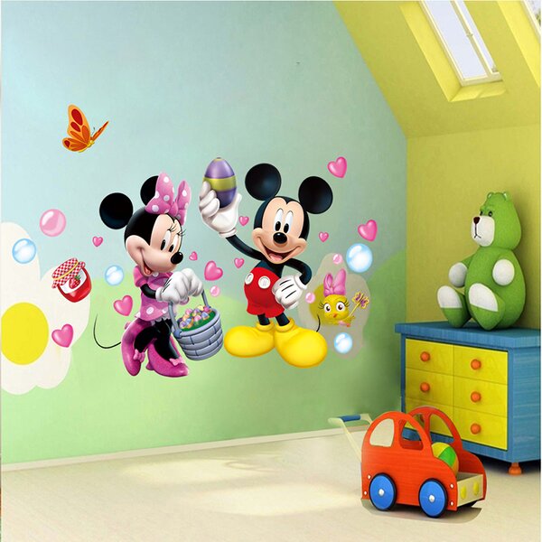 Živá Zeď Samolepka Minnie a Mickey Mouse