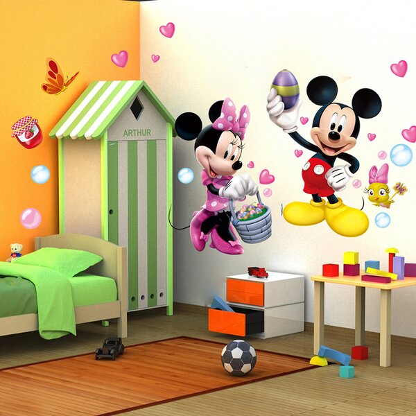 Živá Zeď Samolepka Minnie a Mickey Mouse