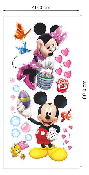 Živá Zeď Samolepka Minnie a Mickey Mouse