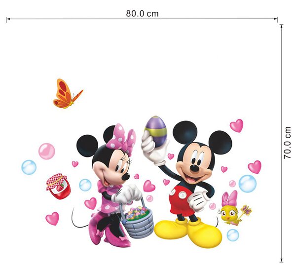 Živá Zeď Samolepka Minnie a Mickey Mouse