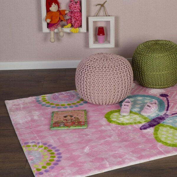 Dětský kusový koberec Lollipop 184 motýľ | vícebarevný