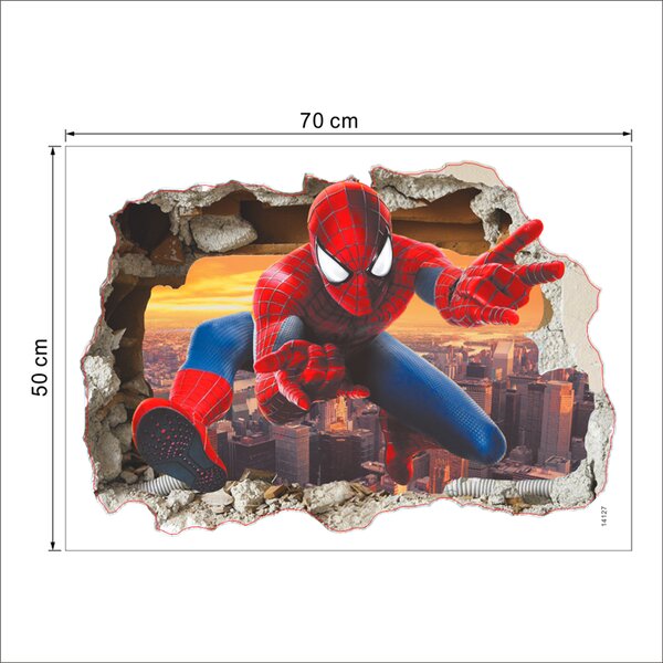 Živá Zeď Samolepka Spiderman pavoučí muž