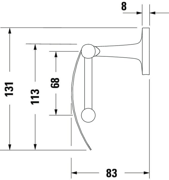 Duravit Starck T držák na toaletní papír chrom 0099401000