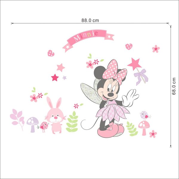 Samolepka na zeď "Minnie Mouse" 88x68 cm