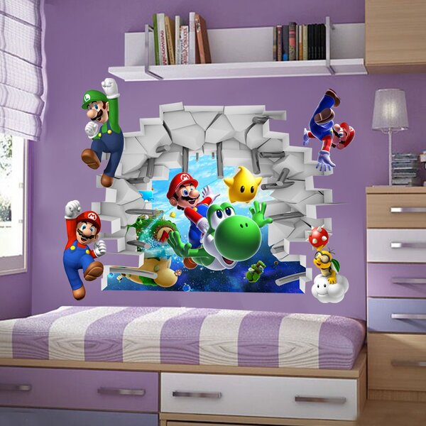 Živá Zeď Samolepka Hra Super Mario