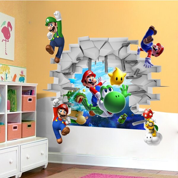 Živá Zeď Samolepka Hra Super Mario