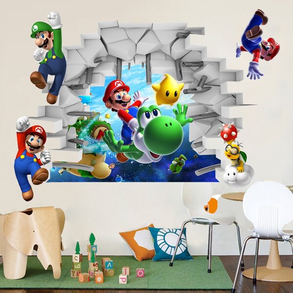 Živá Zeď Samolepka Hra Super Mario