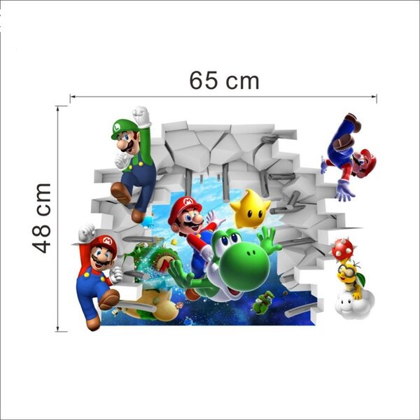 Živá Zeď Samolepka Hra Super Mario