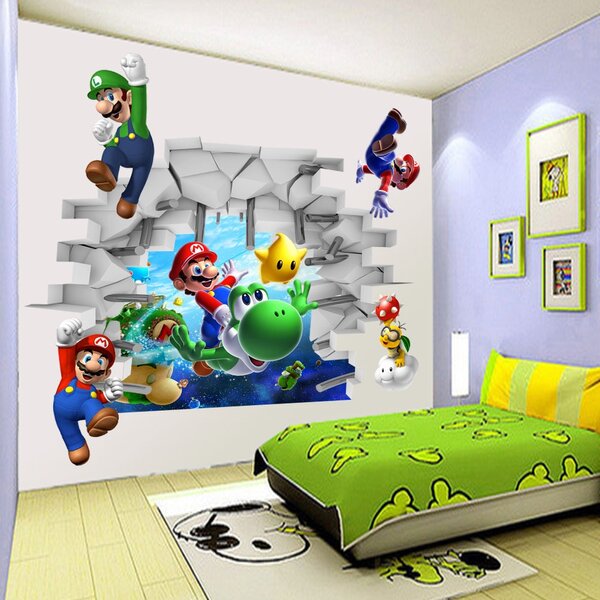Živá Zeď Samolepka Hra Super Mario