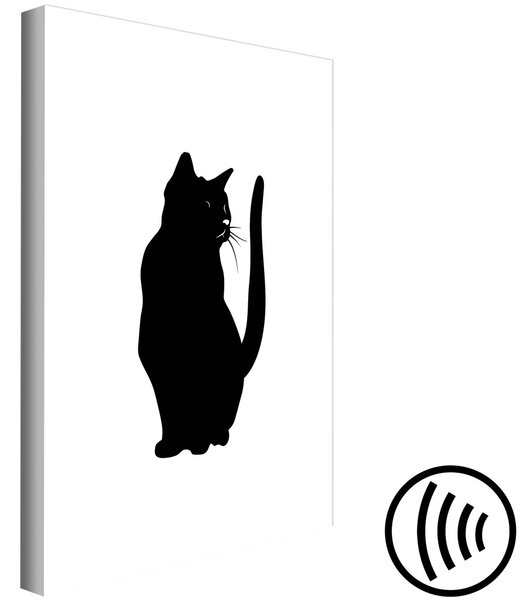 Obraz Zvědavá kočka (1 panel) vertikální