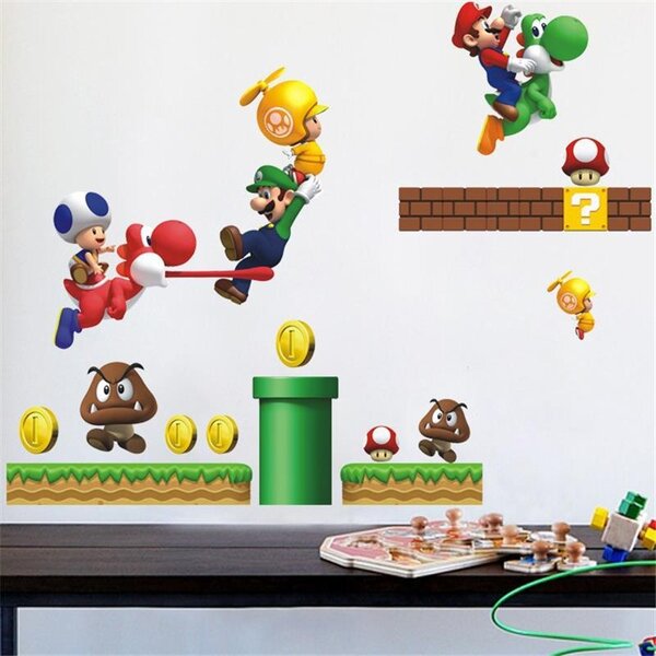 Živá Zeď Samolepka Super Mario Velikost: 72 x 60 cm